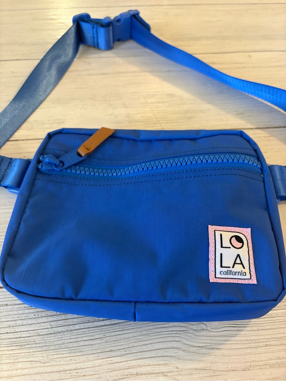 LOLA Blue Crossbody Adjustable Belt Bag - Picture 3 of 10